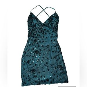 Lulus Green Sequin Dress